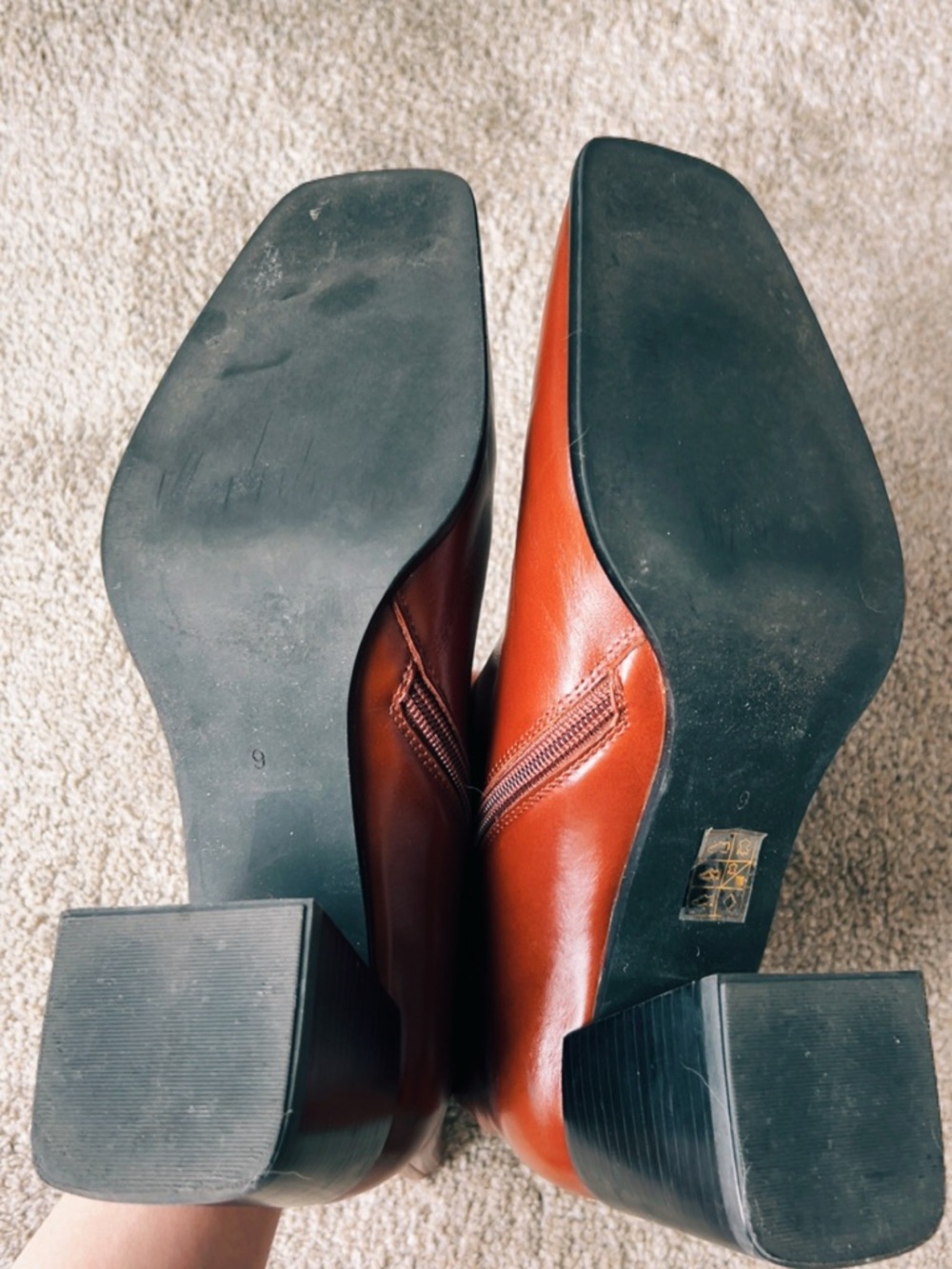 Jeffrey Campbell Sherpal Square Toe Boots in Reddish Brown - Picture 5 of 5